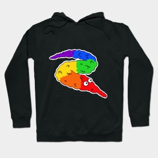 Rainbow Worm Hoodie